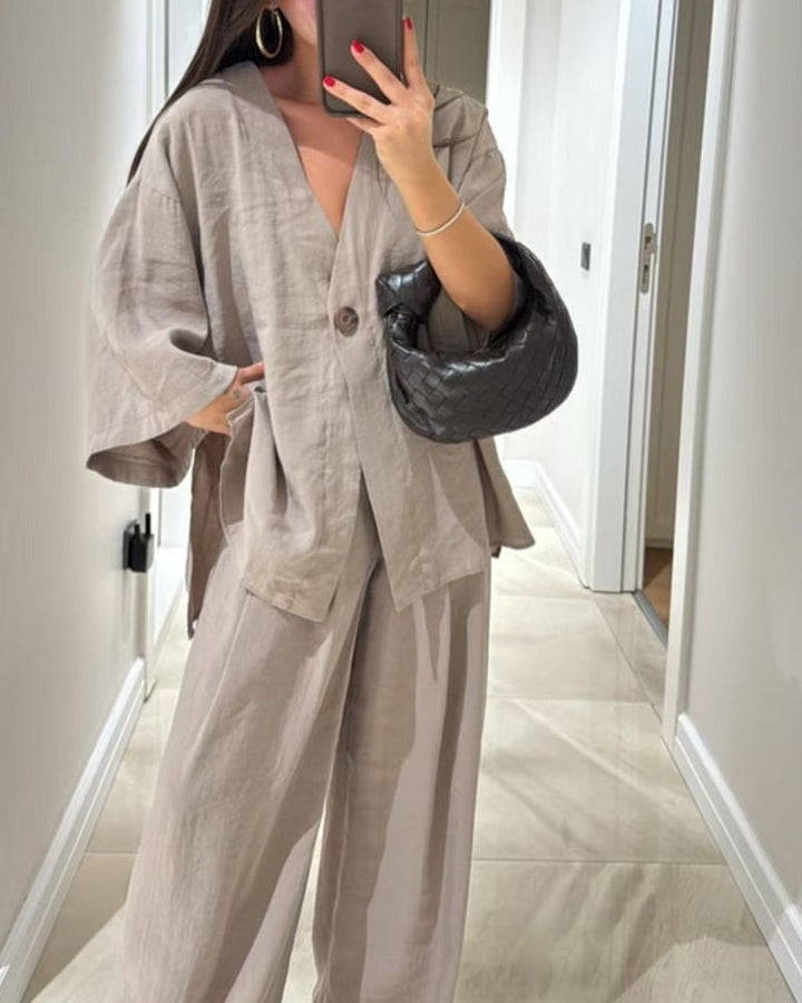 Nigella™ | Cozy V-Neck Set