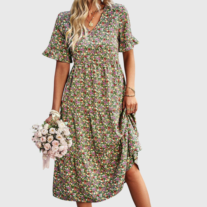 Carol™ | Elegant Floral Midi Dress