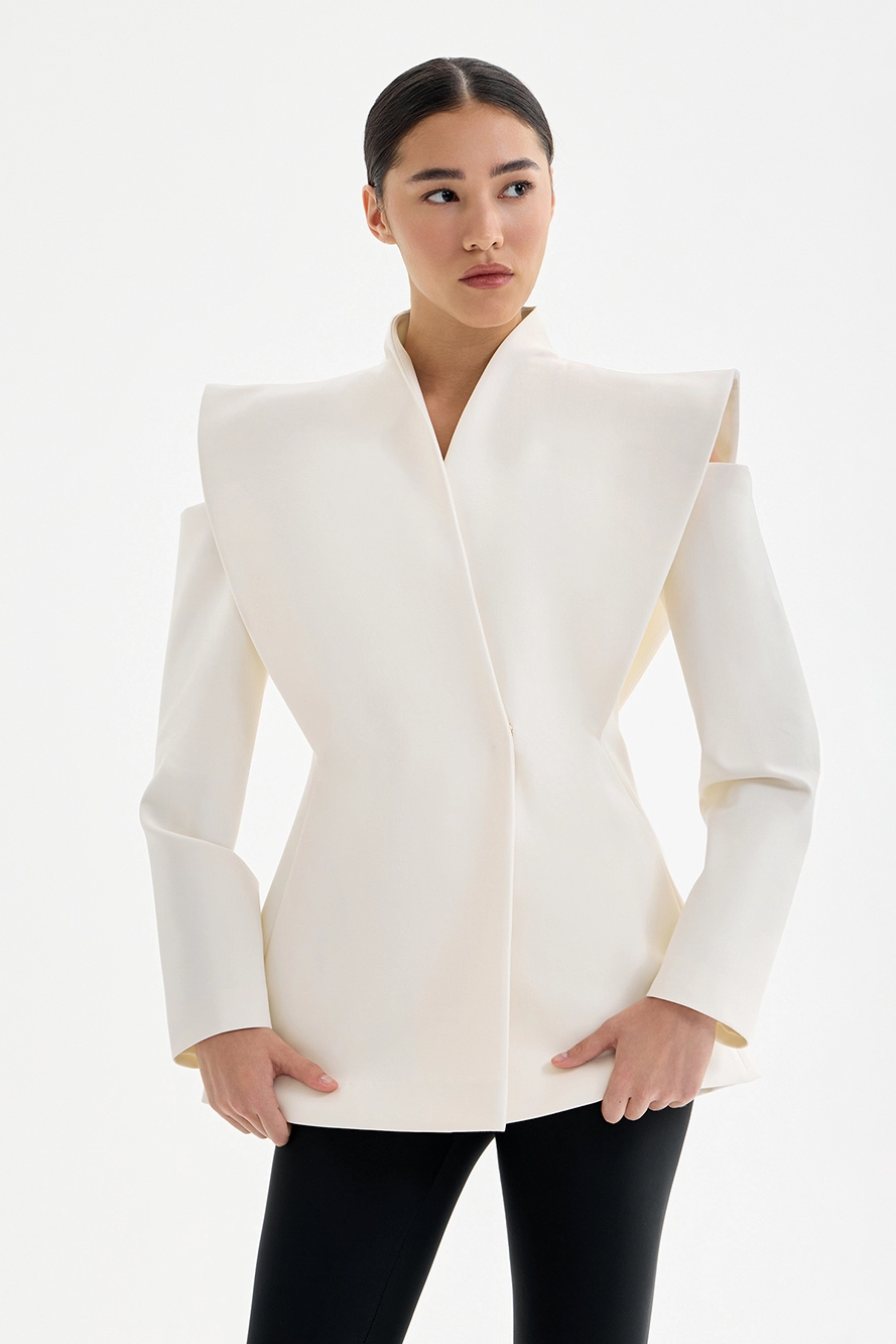 Valeria™ | Sculptural Shoulder Blazer