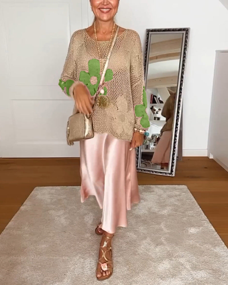 Vivara™ | Timeless Floral Knit Sweater