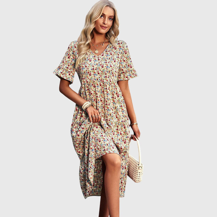 Carol™ | Elegant Floral Midi Dress