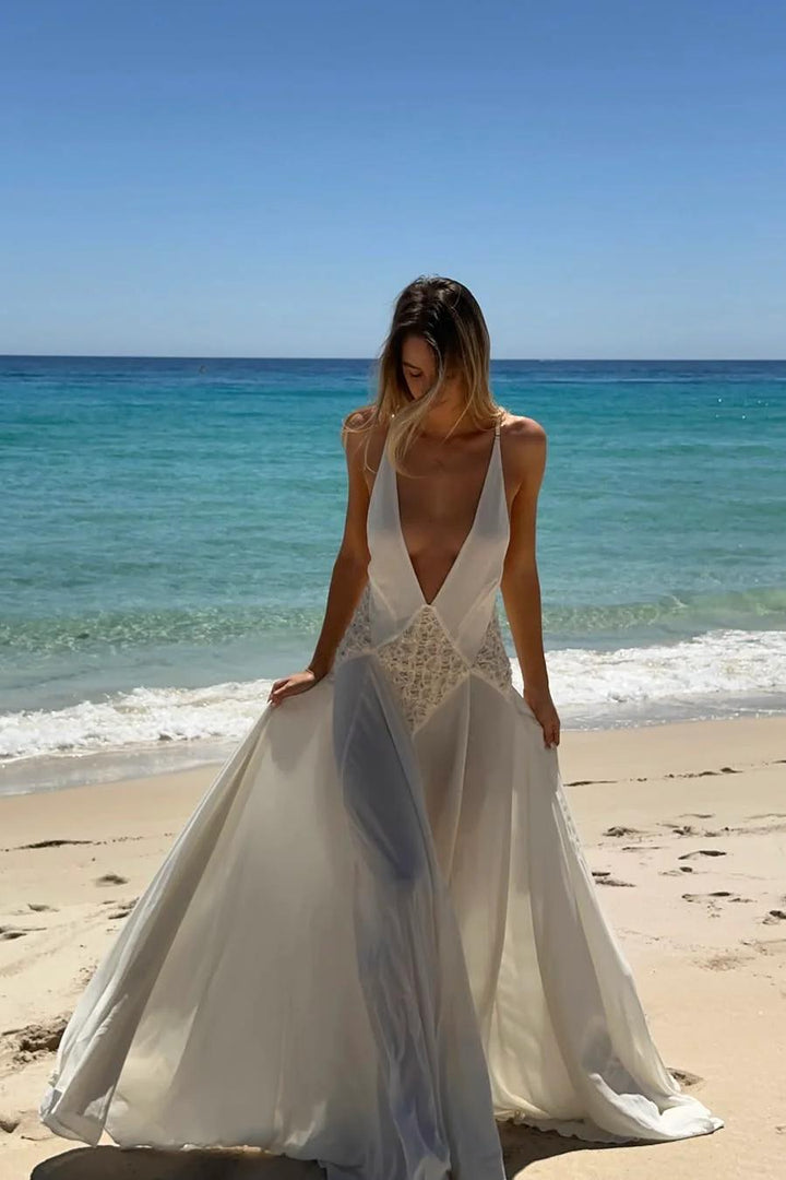 Lavinia™ | Plunging V Maxi Dress