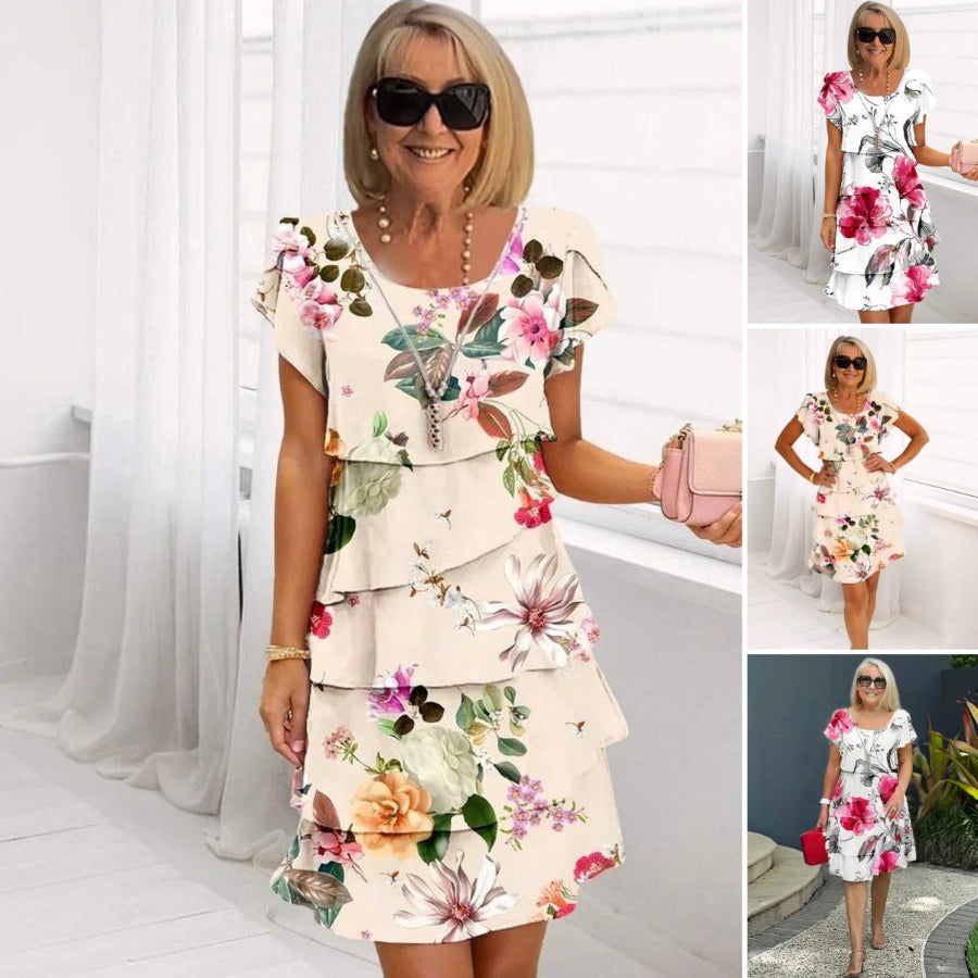 Lyra™ | Graceful Floral Elegance Dress