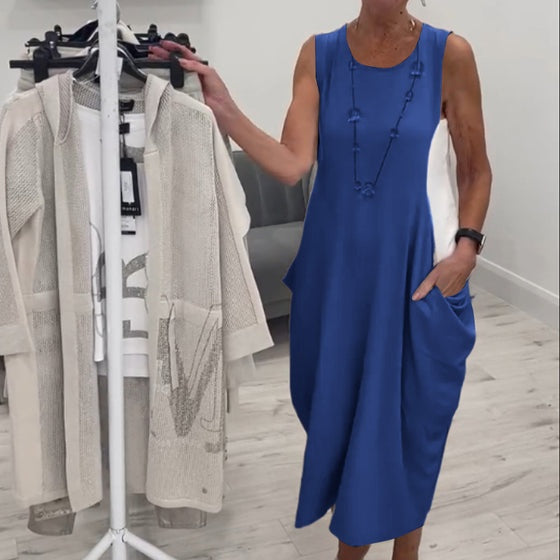 Noraya™ | Simple Sleeveless Dress with Pockets